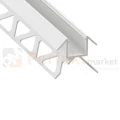 Profil LED do glazury narożny zewnętrzny do płytek CANTO biały lakierowany perfektmarket.webp