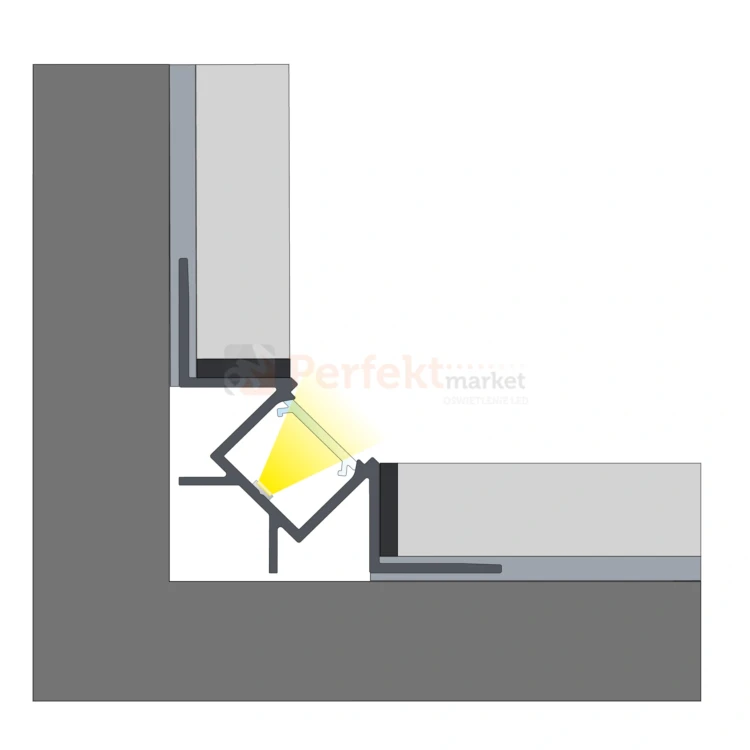 Profil LED do glazury narożny wewnętrzny do płytek VIGO perfektmarket (4).webp