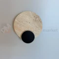 Eclipse Wall 10w kinkiet z trawertynu LED okrągły design naturalny perfektmarket (1).webp