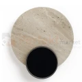 Eclipse Wall 10w kinkiet z trawertynu LED okrągły design naturalny perfektmarket (2).webp