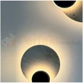 Eclipse Wall kinkiet z trawertynu LED okrągły design naturalny perfektmarket 2.webp