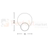 Eclipse Wall 10w kinkiet z trawertynu LED okrągły design naturalny wymiary perfektmarket.webp