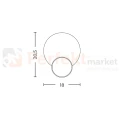 Eclipse Wall 10w kinkiet z trawertynu LED okrągły design naturalny wymiary perfektmarket.webp