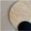 Eclipse Wall kinkiet z trawertynu LED okrągły design naturalny perfektmarket 1.webp