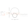 Eclipse Wall kinkiet z trawertynu LED okrągły design naturalny wymiary perfektmarket.webp