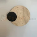 Eclipse Wall kinkiet z trawertynu LED okrągły design naturalny perfektmarket (1).webp