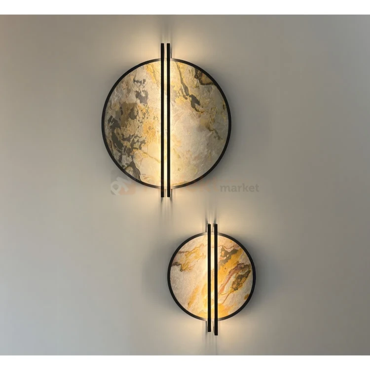 SATURN 52 WALL 3000K kamienny kinkiet LED design naturalne materiały perfektmarket (1).webp