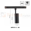 SPOT SHIFT 6W S CCT lampa na szynę 48V czarna wymiary perfektmarket.webp