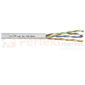 Przewód teleinformatyczny skrętka komputerowa U/UTP kat.5e 4x2x24AWG 155MHz Rentib klasa Eca [na metry]