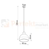 Lampa wisząca betonowa Sollux Damaso 1xE27 SL.0281 IP20 - szara 07