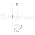 Lampa wisząca betonowa Sollux Damaso 1xE27 SL.0281 IP20 - szara 07