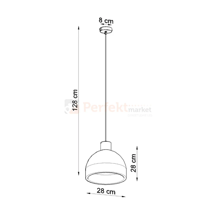 Lampa wisząca betonowa Sollux Damaso 1xE27 SL.0281 IP20 - szara 07