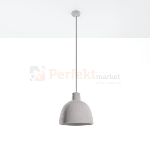 Lampa wisząca betonowa Sollux Damaso 1xE27 SL.0281 IP20 - szara 01
