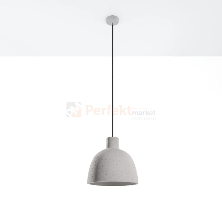 Lampa wisząca betonowa Sollux Damaso 1xE27 SL.0281 IP20 - szara 01