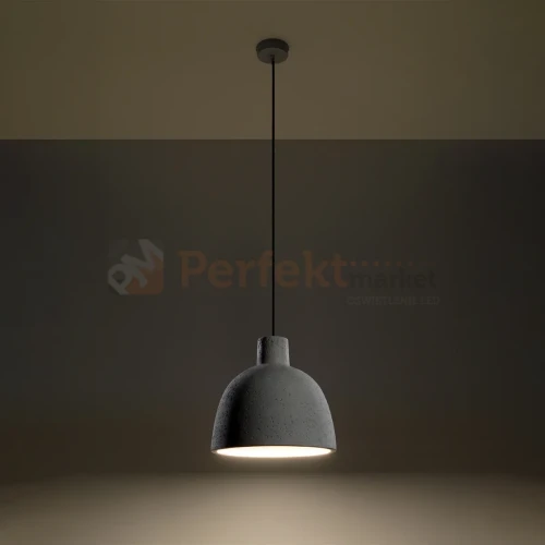 Lampa wisząca betonowa Sollux Damaso 1xE27 SL.0281 IP20 - szara 02