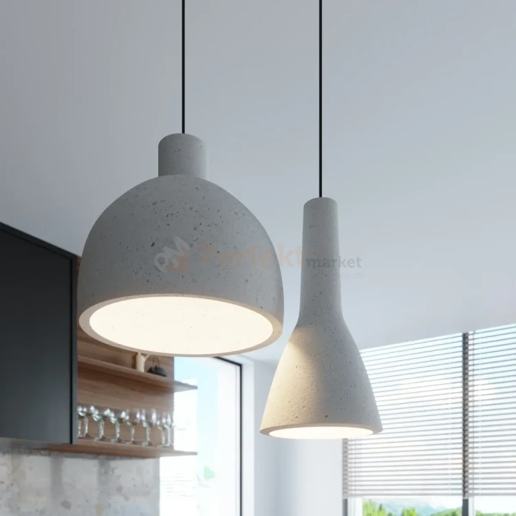 Lampa wisząca betonowa Sollux Damaso 1xE27 SL.0281 IP20 - szara 04