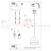 Lampa wisząca betonowa Sollux Damaso 1xE27 SL.0281 IP20 - szara 08