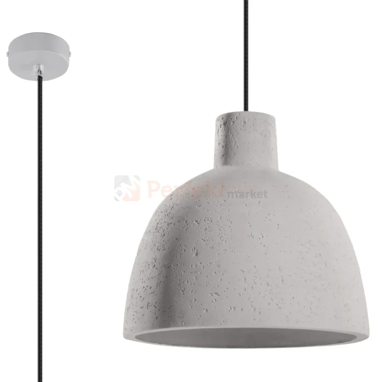 Lampa wisząca betonowa Sollux Damaso 1xE27 SL.0281 IP20 - szara 03