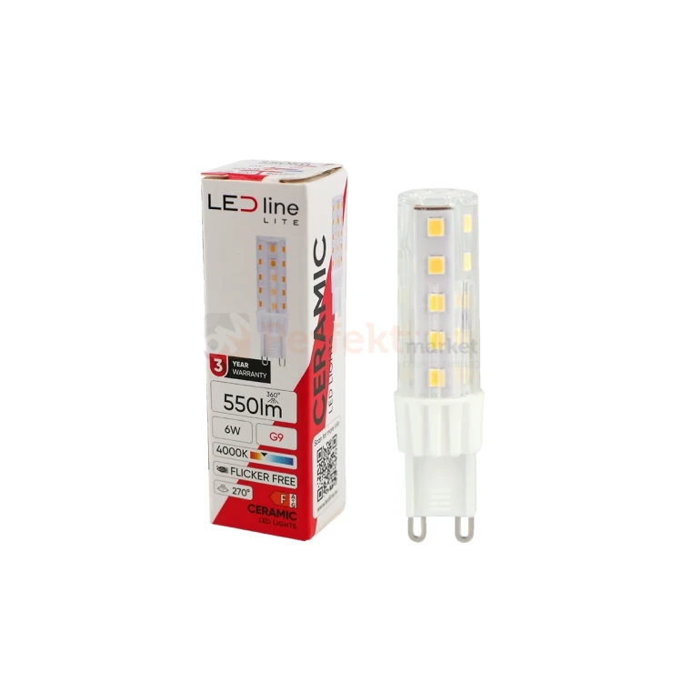 Żarówka LED G9 premium 230V 6W 550lm LED Line 4000k perfektmarket.webp