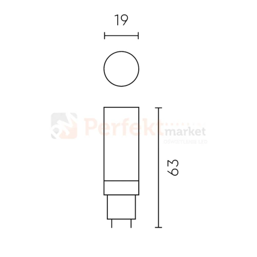 Żarówka LED G9 premium 230V 8W LED Line wymiary perfektmarket.webp