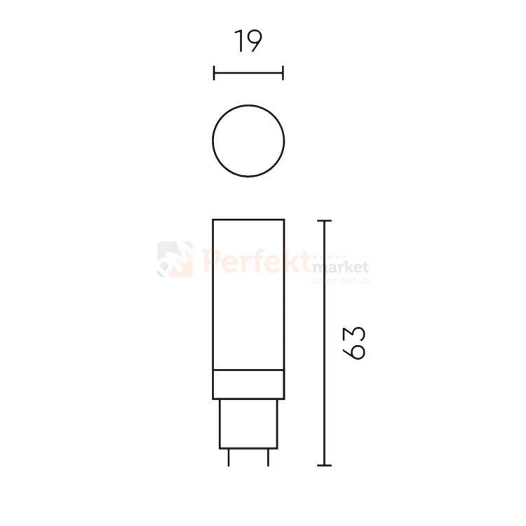 Żarówka LED G9 premium 230V 8W LED Line wymiary perfektmarket.webp