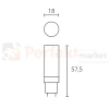 Żarówka LED G9 premium 230V 4.5W spectrum wymiary perfektmarket.webp