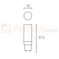 Żarówka LED G9 premium 230V 4.5W spectrum wymiary perfektmarket.webp