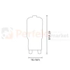 Żarówka LED G9 mini niska 2,5W 180lm 3000K 360° 3-pak wymiary perfektmarket.webp