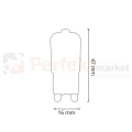 Żarówka LED G9 mini niska 2,5W 180lm 3000K 360° 3-pak wymiary perfektmarket.webp