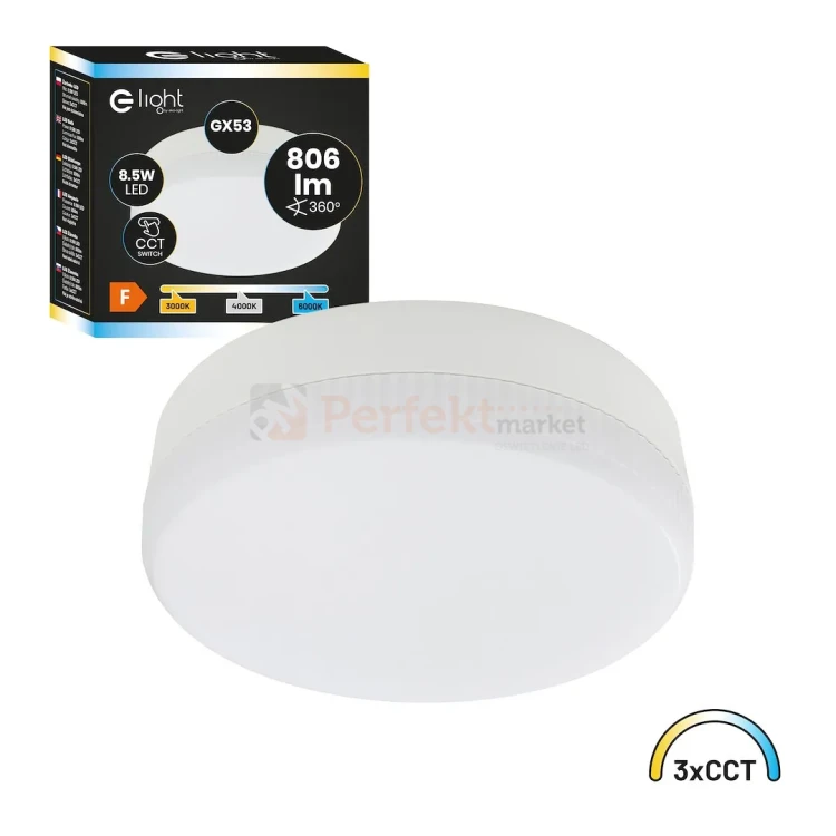 Żarówka Led Gx53 8.5W 1251lm 3CCT perfektmarket.webp