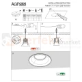 Aqform oprawa HOLLOW LED wpuszczana 41° IP20 3000K biała montaż perfektmarket.webp