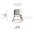 Aqform oprawa HOLLOW LED wpuszczana 41° IP20 3000K biała wymiary perfektmarket.webp