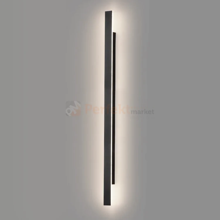 Lampa ścienna zewnętrzna liniowa na elewację 120cm LED WOW II CCT czarna IP54 perfektmarket (6).webp