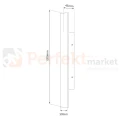 Lampa ścienna zewnętrzna liniowa na elewację 120cm LED WOW II CCT czarna IP54 perfektmarket (3).webp