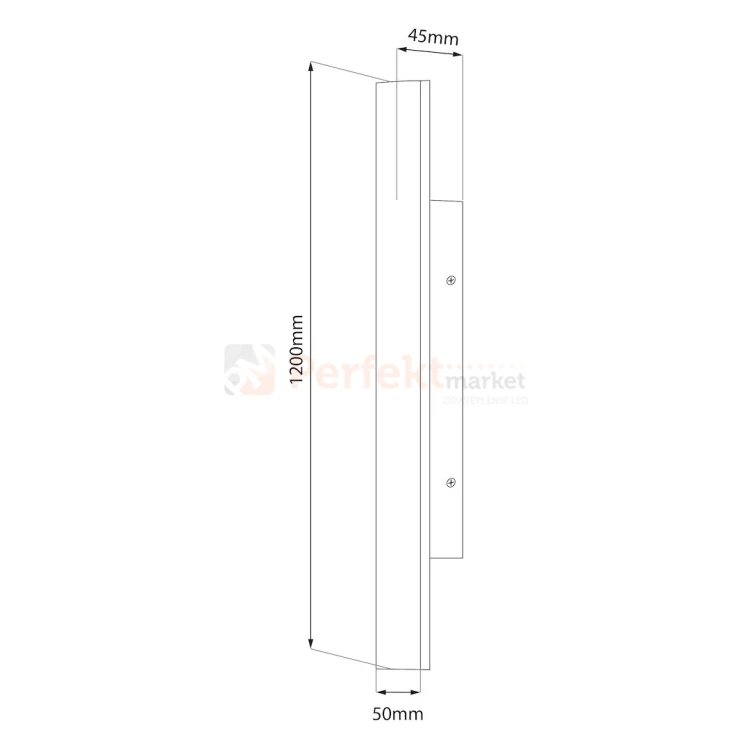 Lampa ścienna zewnętrzna liniowa na elewację 120cm LED WOW II CCT czarna IP54 perfektmarket (3).webp
