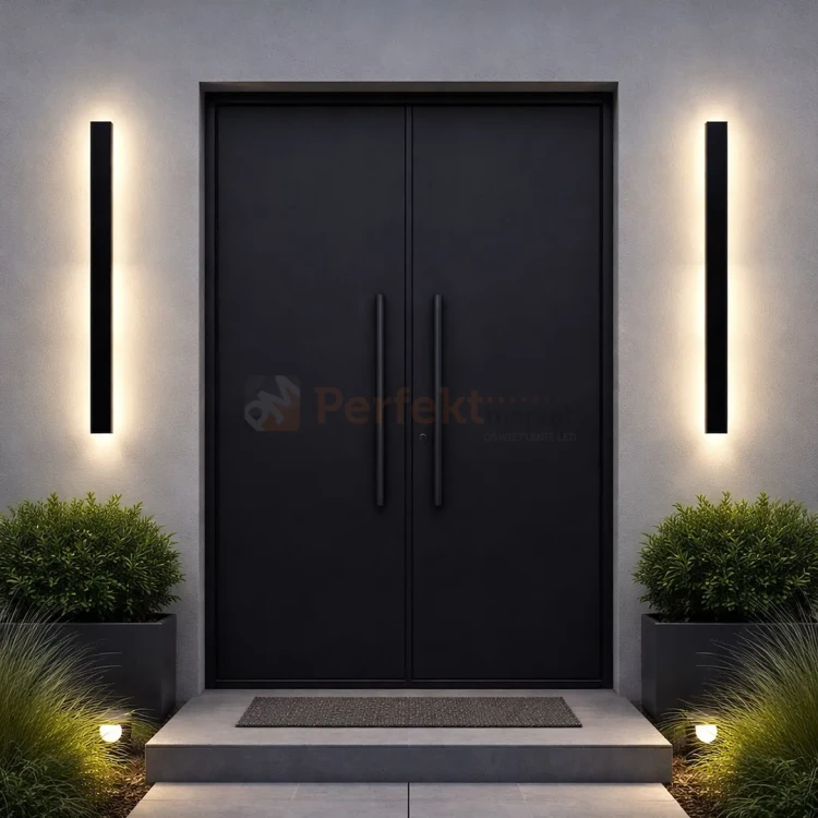 Lampa ścienna zewnętrzna liniowa na elewację 120cm LED WOW II CCT czarna IP54 perfektmarket.webp