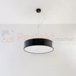 Lampa wisząca okrągła Sollux Arena 45 - czarna 01