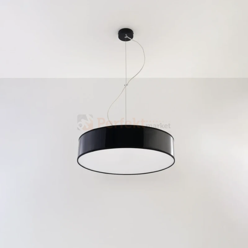 Lampa wisząca okrągła Sollux Arena 45 - czarna 08