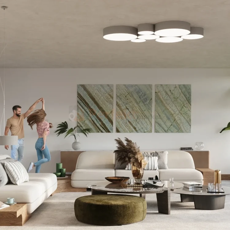 Lampa wisząca okrągła nowoczesna Sollux Arena 45 3xE27 SL.0119 IP20 - szara 06