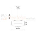 Lampa wisząca okrągła nowoczesna Sollux Arena 45 3xE27 SL.0119 IP20 - szara 07