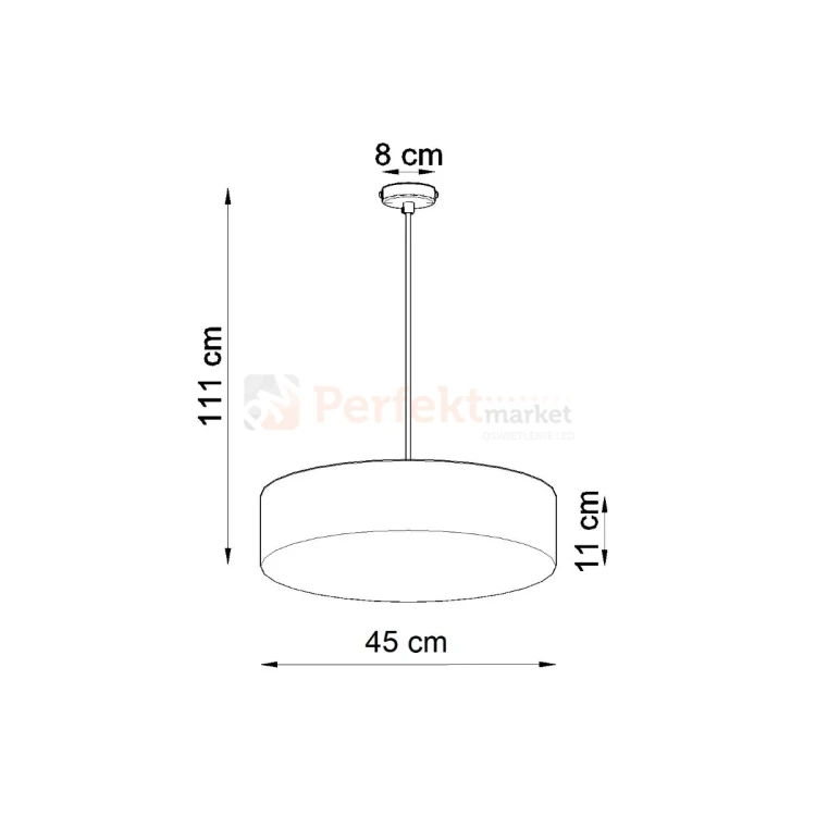 Lampa wisząca okrągła nowoczesna Sollux Arena 45 3xE27 SL.0119 IP20 - szara 07