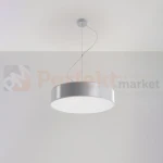 Lampa wisząca okrągła nowoczesna Sollux Arena 45 3xE27 SL.0119 IP20 - szara 01
