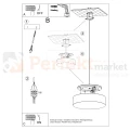 Lampa wisząca okrągła nowoczesna Sollux Arena 45 3xE27 SL.0120 IP20 - biała 08