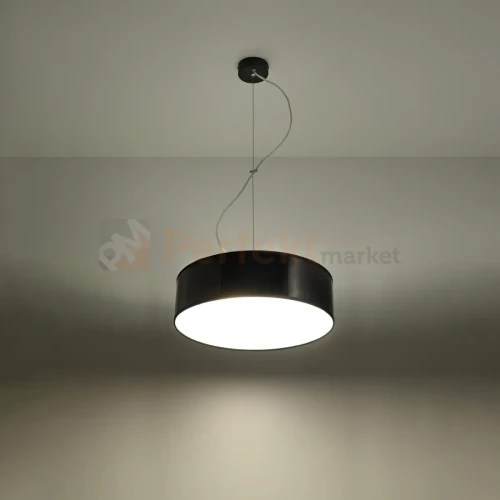 Lampa wisząca okrągła nowoczesna Sollux Arena 35 2xE27 SL.0115 IP20 - czarna 02