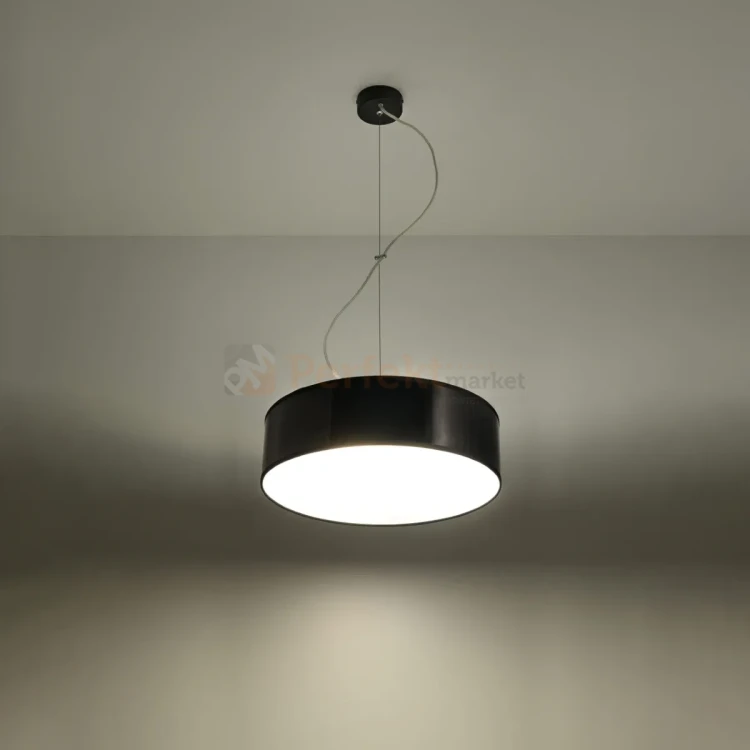 Lampa wisząca okrągła nowoczesna Sollux Arena 35 2xE27 SL.0115 IP20 - czarna 02