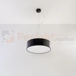 Lampa wisząca okrągła nowoczesna Sollux Arena 35 2xE27 SL.0115 IP20 - czarna 01