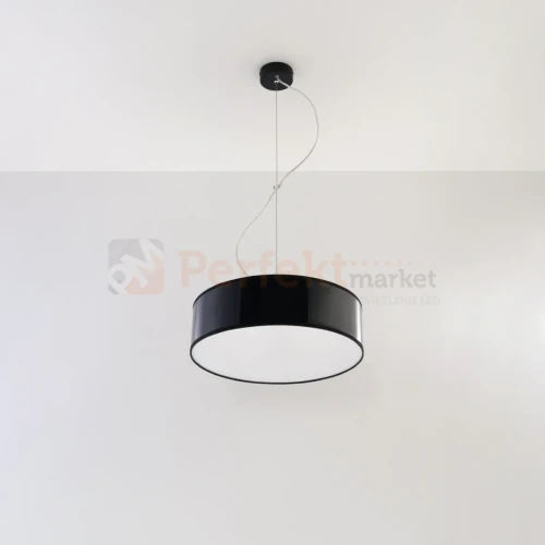 Lampa wisząca okrągła nowoczesna Sollux Arena 35 2xE27 SL.0115 IP20 - czarna 01