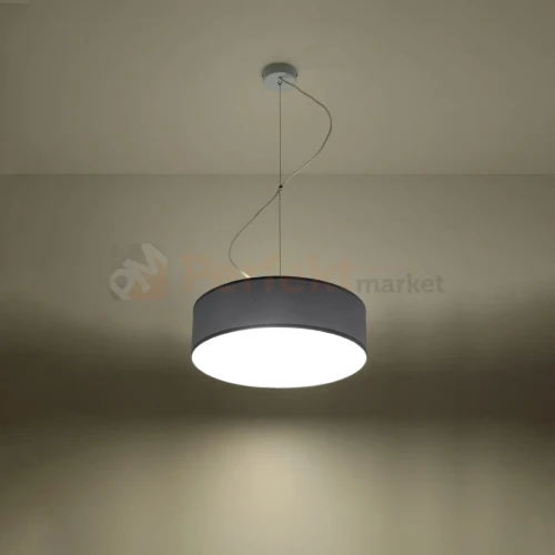 Lampa wisząca okrągła nowoczesna Sollux Arena 35 2xE27 SL.0116 IP20 - szara 02