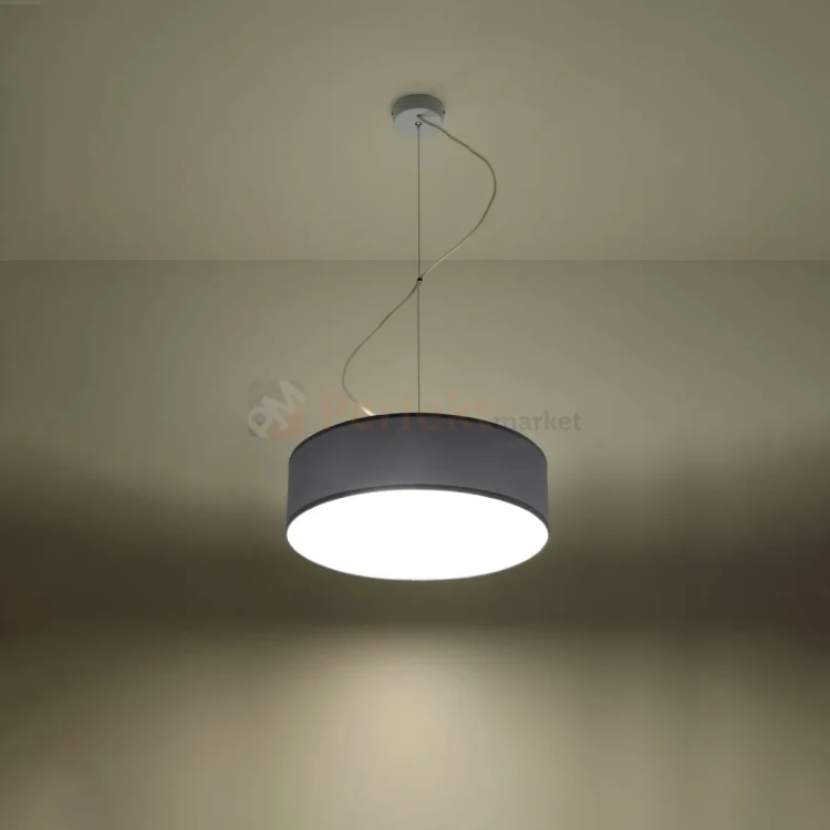 Lampa wisząca okrągła nowoczesna Sollux Arena 35 2xE27 SL.0116 IP20 - szara 02