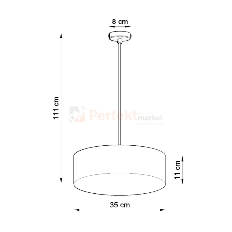 Lampa wisząca okrągła nowoczesna Sollux Arena 35 2xE27 SL.0116 IP20 - szara 07
